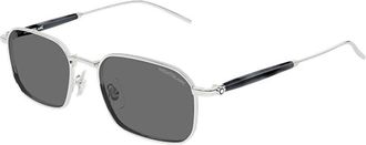 Montblanc 1Pbe 5Ev 0A - unisex - Zonnebrillen - Grijs - 52 MM - Accessoires