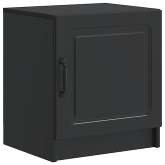 vidaXL Armario De Noche Negro 43 X 34,5 X 47 Cm Madera De Ingenier&iacute;a Vidaxl