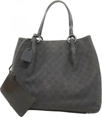 Gucci Black Denim Tote Bag (Pre-Owned)