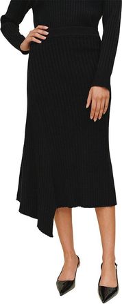 Bella Dahl Asymmetric Hem Wool-Blend Skirt