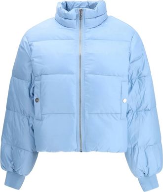 Ganni zip-up puffer jacket - Blauw