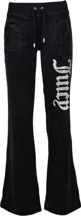 Juicy Couture Tuta in Velluto - Dames - Wijde Broeken - Zwart - S - Polyester - Broeken