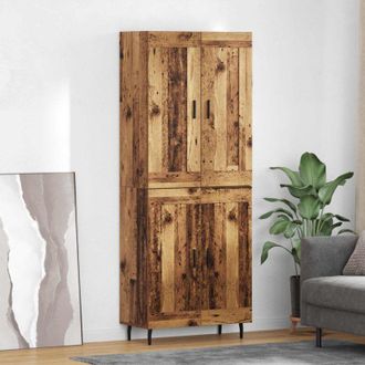 vidaXL vidaXL Credenza 2 pcs Legno vecchio Legno multistrato