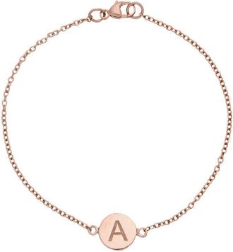 Lily & Roo Rose Gold Personalised Disc Bracelet
