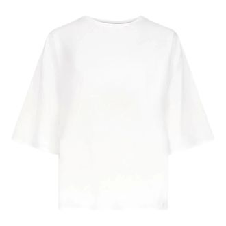 Loulou Studio Osis Drop-Shoulder T-shirt - female - Loulou Studio - T-Shirts - White - XS - Tops