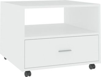 vidaXL Mesa De Centro Madera De Ingenier&iacute;a Blanco 55x55x40 Cm Vidaxl