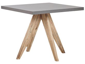 Beliani Mesa de comedor 4 personas de cemento gris
