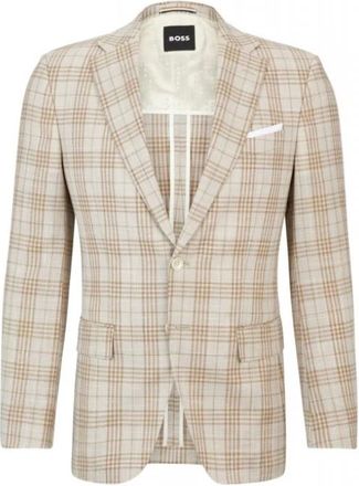HUGO BOSS Jassen > Blazers - Heren - Blazers - Beige - L - Leer - Jassen