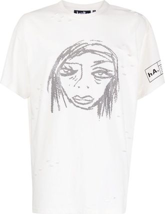 Haculla Caught My Eye studded T-shirt - men - Cotton - L - White