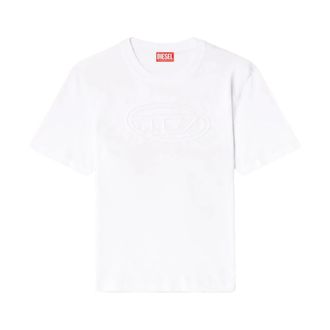 Diesel T-Adjust-Bigoval T-Shirt - Heren - T-shirts - Wit - L - Katoen - Tops