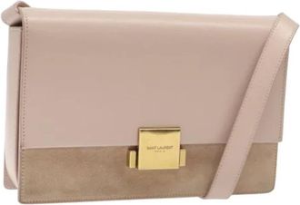 Saint Laurent Pre-owned Suede shoulder-bags - Dames - Vintage Schoudertas - Roze - ONE Size - Su&egrave;de - Vintage
