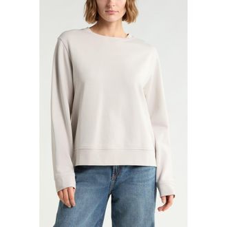 Vince Crewneck Cotton Sweatshirt in Salt Glass at Nordstrom Rack, Size X-Small
