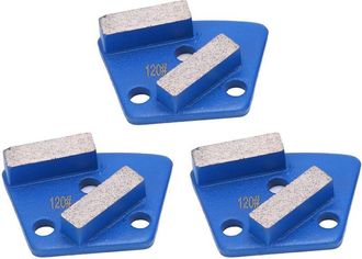 OEM 3 Discos De Diamante Trapezoidales Para Pulir Hormig&oacute;n, Pintura, Suelos, Corte Agresivo, Pulido De Metales Y Recubrimientos, 2 Dientes, Color Azul, Gr