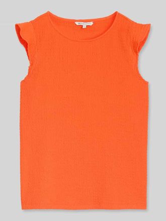 Tom Tailor Denim Loose Fit Top in Crinkle-Optik in Orange, Gr&ouml;&szlig;e XS