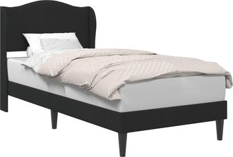 vidaXL Struttura Del Letto Con Testiera Nero 80 X 200 Cm Velluto Vidaxl