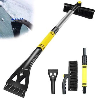 OEM Raspador De Hielo Extensible Con Cepillo Para Nieve, Raspador De Hielo Para Coche 2 En 1, Raspador De Nieve, Raspador De Ventanas, Color Naranja