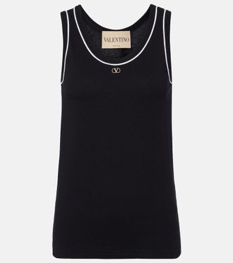 Valentino VLogo cotton jersey tank top