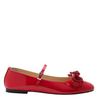 Mach & Mach Patent Bow-Detail Mary Jane Flats, Brand Size 37 ( US Size 7 )