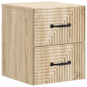 vidaXL Mesita De Noche De Pared Roble Sonoma 34,5 X 33 X 40 Cm Vidaxl
