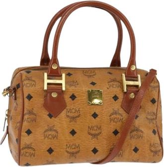 MCM Pre-owned Handbags, female, Brown, Size: ONE SIZE Pre-owned Boston Bag