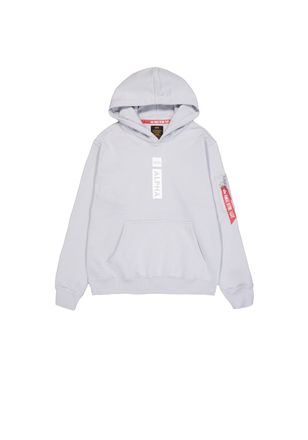 Alpha Industries Hoodie ALPHA INDUSTRIES Alpha Puff Print Hoodie, Herren, Gr. XXL, grau (pastel grau), Obermaterial: 80% Baumwolle, 20% Polyester, regular fit, Sweatsh