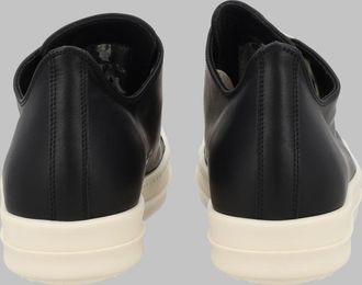 Rick Owens Smooth Leather Low-Top Sneakers - Black