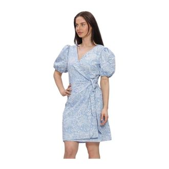Y.A.S Y.a.s - Yascaro SS Wrap Dress - Dames - Jurken - Blauw - Maat: M