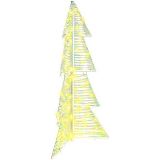 vidaXL vidaXL Albero di Natale con 100 LED Bianco caldo 120 cm PET