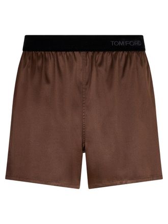 Tom Ford Black Silk Pajama Elastic Waistband Shorts