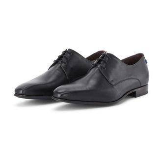 Van Bommel Leren Veterschoenen - Heren - Veterschoenen - Zwart - 42 2/3 EU - Leer - Schoenen