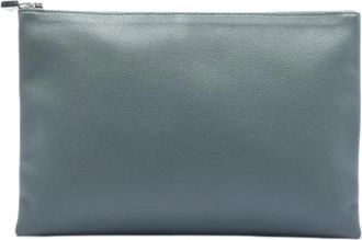 Herm&egrave;s Pre-owned Clutch - Dames - Vintage Clutch - Grijs - ONE Size - Leer - Vintage