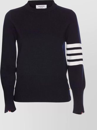 Thom Browne buttoned crewneck knitwear with ribbed hem