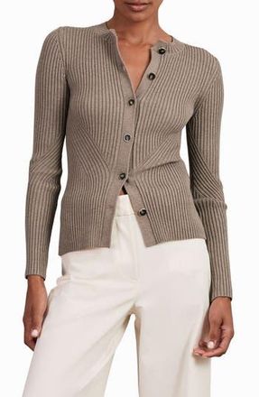 Reiss Tula Rib Cardigan in Stone at Nordstrom Rack, Size X-Small