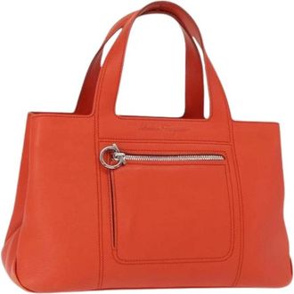 Ferragamo Pre-owned Handbags, female, Orange, Size: ONE SIZE Pre-owned Handbag