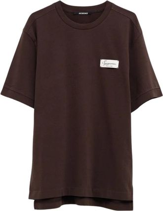 Jacquemus Le Montaigne MC - Heren - T-shirts - Bruin - XL - Tops
