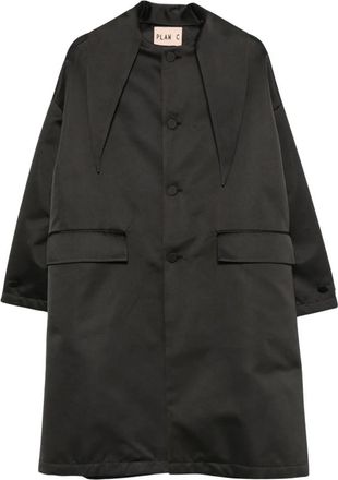 Plan C Single-Breasted Coat - Dames - Mantel - Zwart - L - Jassen