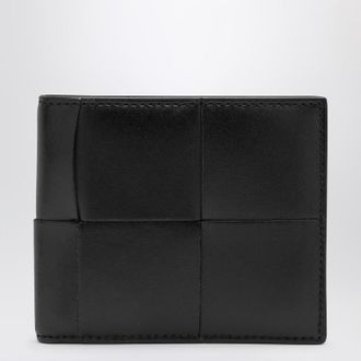 Bottega Veneta Black Cassette bi-fold wallet with coin pouch