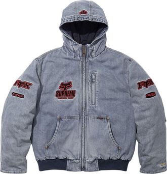 SUPREME x Fox Racing Hooded Work Jacket Denim FW25J59-DENIM