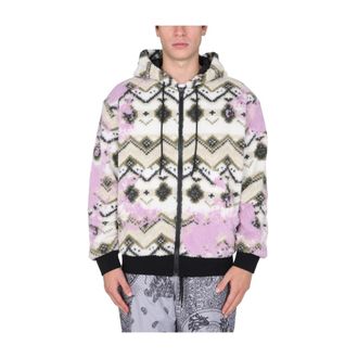 Msgm Fleece Sherpa Jacket - male - MSGM - Light Jackets - Multicolor - S - Jackets