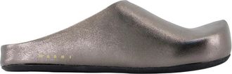 Marni Fussbett Sabots - Heren - Slip ons - Grijs - 41 EU - Leer - Schoenen