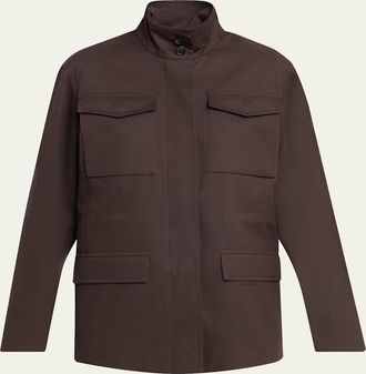 The Row Floriane Cotton-Cashmere Utility Jacket