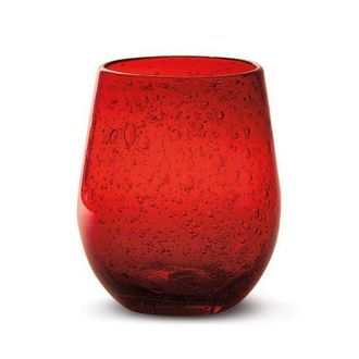 Tag Bubble Glass Stemless Wine Glass for Parents Gift in Red at Nordstrom