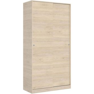 Dmora Guardaroba Kilimangiaro, Mobile appendiabiti per camera da letto, Armadio con 2 ante scorrevoli, 100x50h204 cm, Rovere, con imballo rinforzato - Dmora