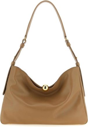 Furla Sfera Soft Large Schoudertas - Dames - Schoudertassen - Beige - ONE Size - Leer - Tassen