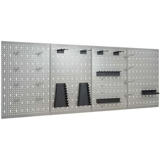 vidaXL Vidaxl - Tableros De Clavijas Para Pared 4 Unidades Acero 40x58 Cm