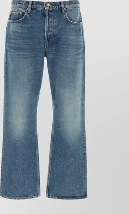 Golden Goose denim ripped loose straight-leg jeans