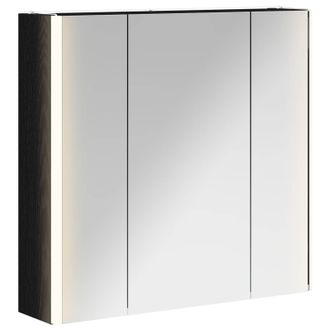 vidaXL Armario Con Espejo De Ba&ntilde;o Roble Negro 63,5 X 15,5 X 60,5 Cm Vidaxl
