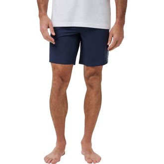 Travis Mathew Liberty Lights Swim Trunks in Total Eclipse at Nordstrom Rack, Size 34