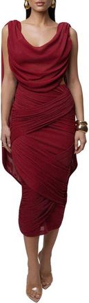 JLUXLABEL Divine Drape Skirt Set in Red at Nordstrom, Size X-Large