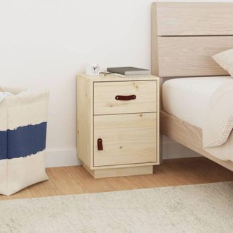 vidaXL Comodino 40x34x55 cm in Legno Massello di Pino - Vidaxl